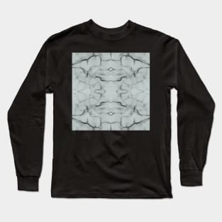 Marble White and Black Long Sleeve T-Shirt